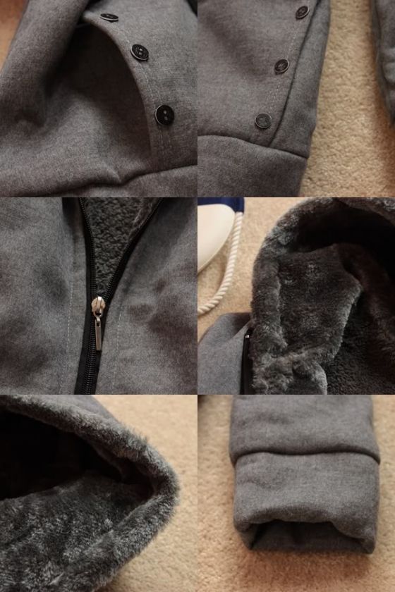   Thicken Hoodie Outerwear Jacket Coat Casual Size M ~ 6 Colors ~  