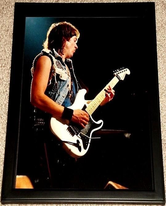 ADRIAN SMITH IRON MAIDEN JACKSON STRAT GUITAR FRAMED PORTRAIT  