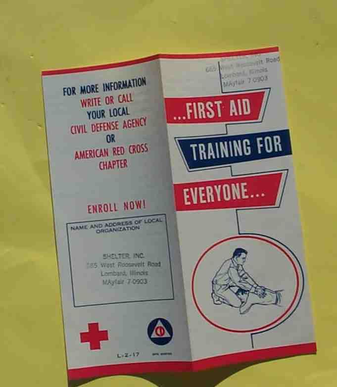 1950s Civil Defense First Aid Training brochure  