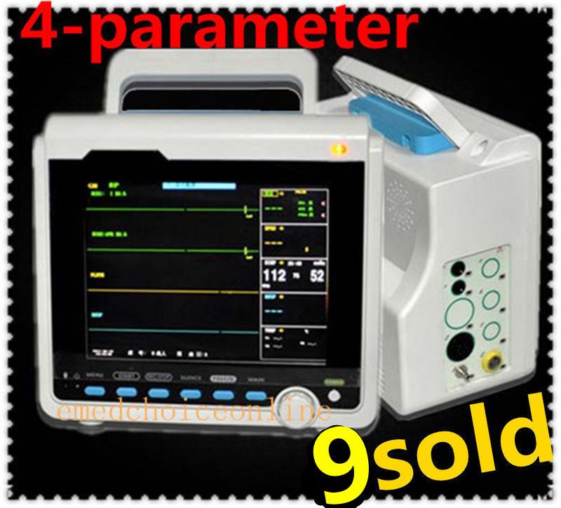 100% Warranty 4 Parameter Vital Sign Patient Monitor EKG/NIBP/SPO2/PR 