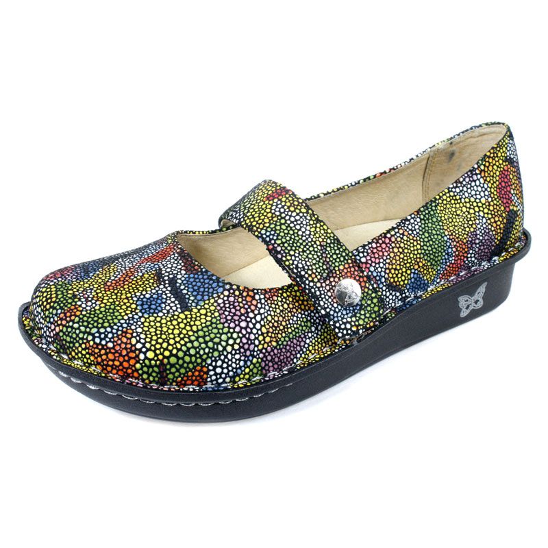 Alegria Feliz ALG FEL 180 Womens Shoe Flat Mary Jane, Multi Painterly 