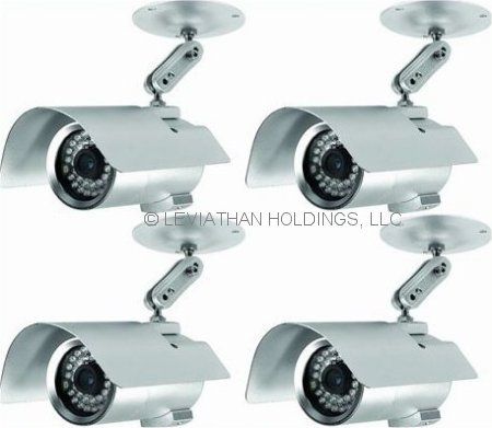 EIGHT SECURITY VIDEO CAMERAS COLOR NIGHT VISION CCTV 8  