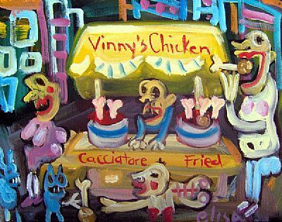 Vinnys Chicken Art Brut Trading Card RAW Elisa ACEO  