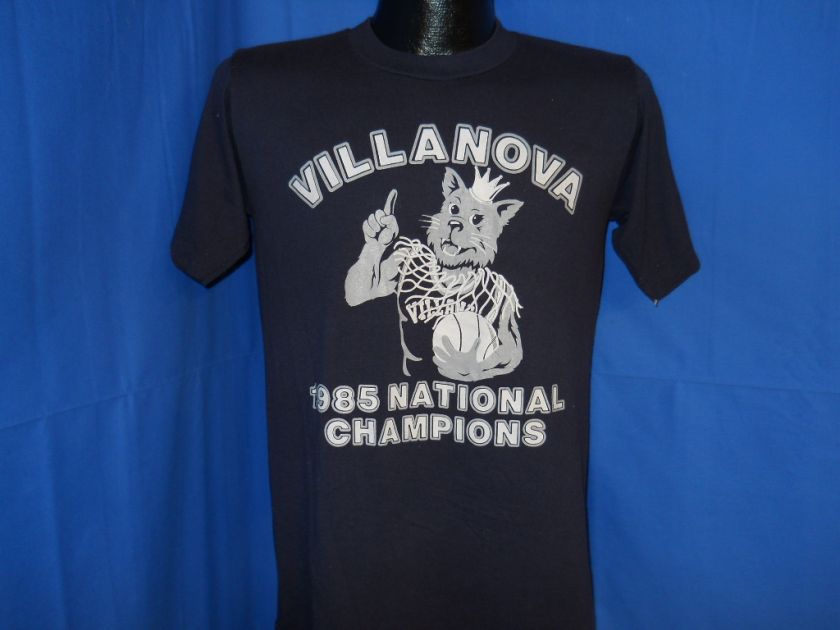 vtg VILLANOVA UNIV BASKETBALL 1986 CHAMPS t shirt M  