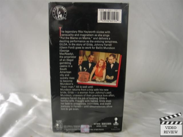 Gilda VHS Rita Hayworth, Glenn Ford, George MacReady 043396601949 