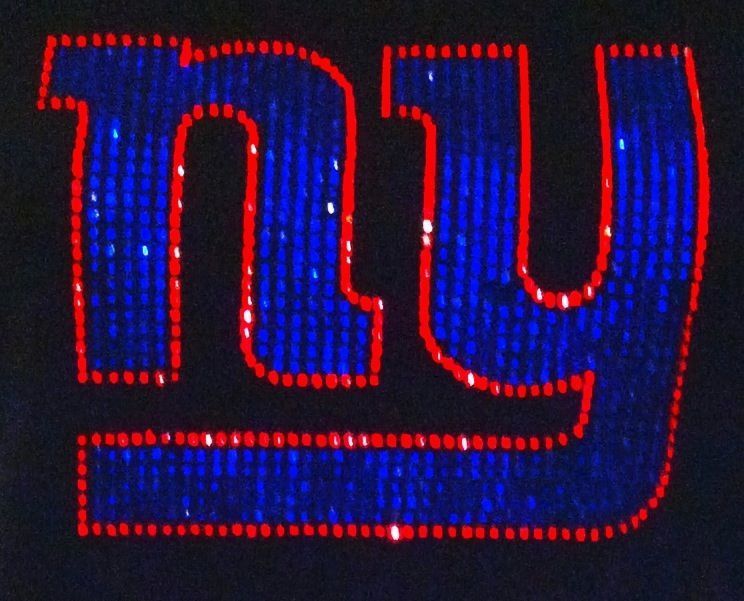   NY blue NFL FOOTBALL LOGO RHINESTONES *ALL SIZES* SUPERBOWL  