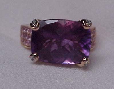 Le Vian Amethyst Ring 14kt Gold w/Certificate $4,000  