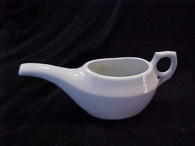 VINTAGE PORCELAIN PAP BOAT INFANT INVALID FEEDER ENGLAND  