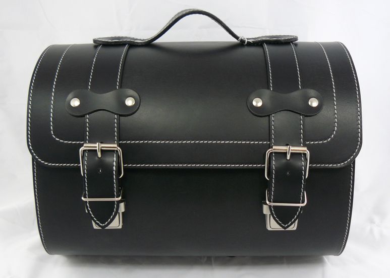 Leather Top Case Roll Bag Piaggio Vespa PX LX LXV GTS GTV Scooter 