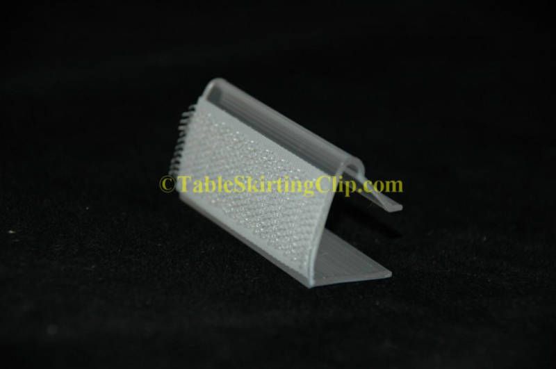 12) 3/4x 2 TABLE SKIRTING SKIRT CLIPS W/ VELCRO  