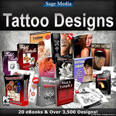 TATTOO ART Designs Supplies Lot of 20 books set on CD Tribal Flash Kit 