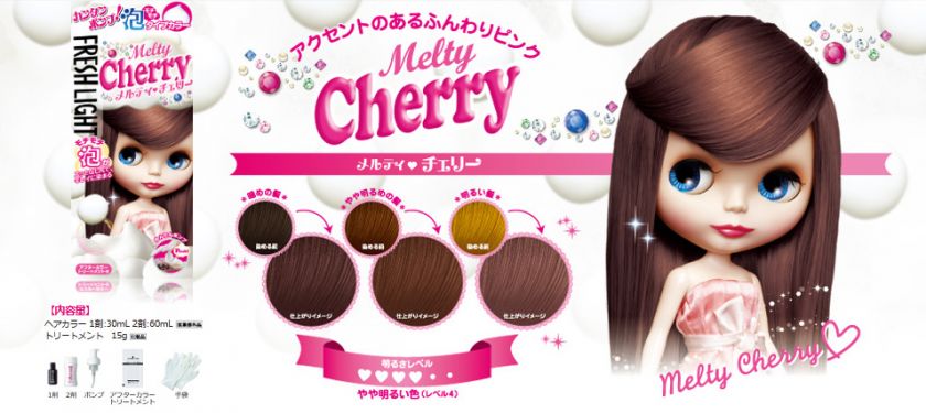 BLYTHE Freshlight Foam Type Hair Color Dye Melty Cherry NEW  