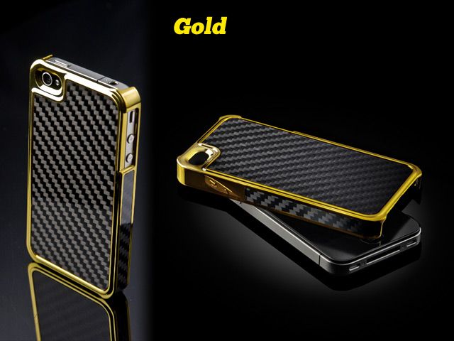 Ion Predator Zero Carbon Fiber Case for iPhone 4 / 4S GOLD AUTHORIZED 