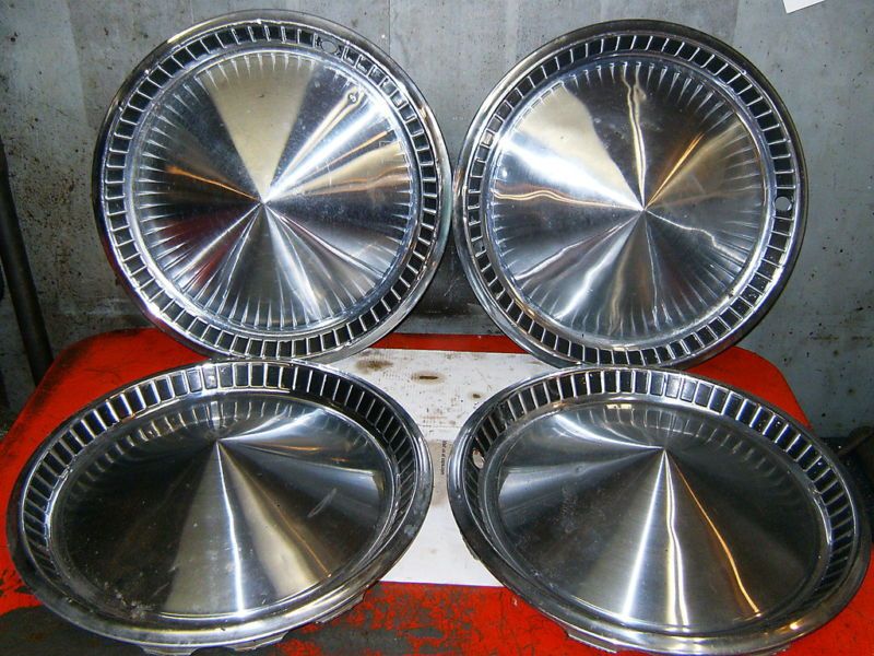 Vintage 1957 Plymouth Set of 4 Hub Caps Wheel Covers  