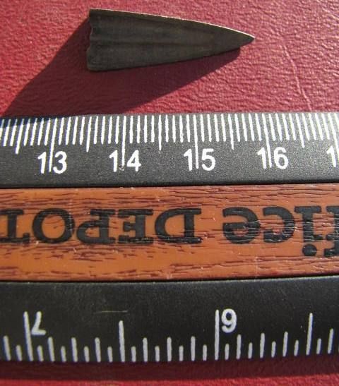 UNCLEANED SCYTHIAN TRILOBATE BRONZE ARROWHEAD 2479  