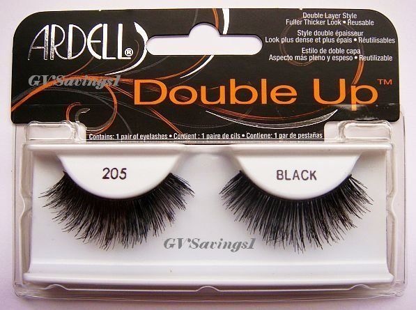 Ardell DOUBLE UP #205 False Eyelashes Fake Lashes Lash Black Falsies 