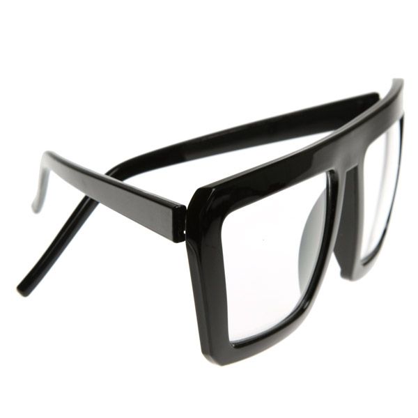 New Uber Cool Super Square Flat Top Retro Clear Lens Glasses 8065 