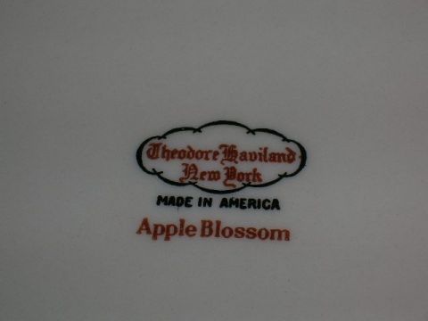 Theodore Haviland Apple Blossom plate, appx 10.25 inches wide. Good 