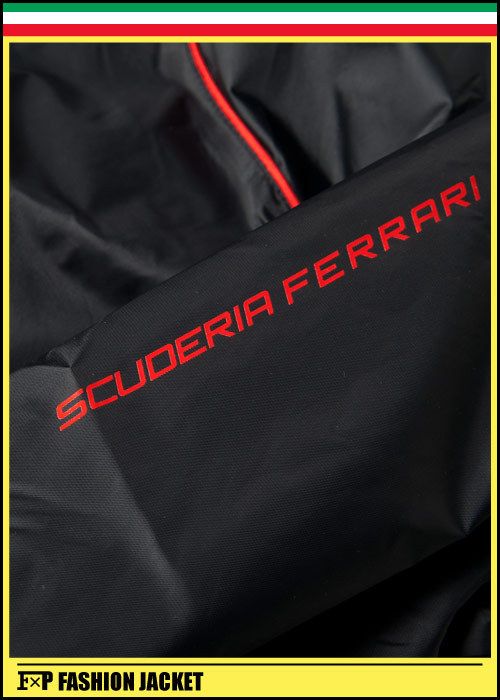   Mens Ferrari SF Hooded Windbreaker Black Asia Size #76100401  