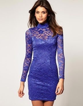  LACE BODYCON DRESS WITH OPEN BACK  