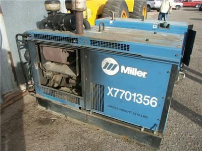 MILLER AIRPAC WELDER DIESEL GENERATOR AIR COMPRESSOR COMBO RUNS GREAT 