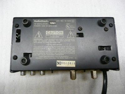 Radio Shack 10a01 RF Modulator Convert Video Audio A/V  