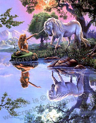 MERMAID UNICORN ART   TIME LIMITED COLLECTOR ART   FANTASY   SPECIAL 