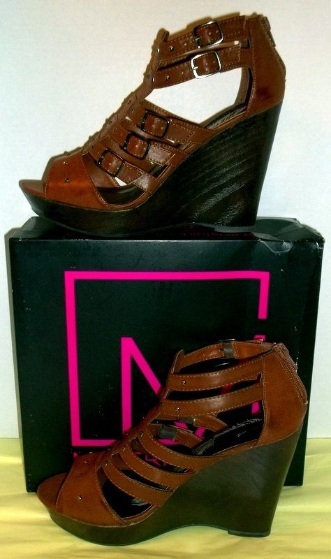 NIB MATERIAL GIRL TORO COGNAC SHOES SIZE 10M  