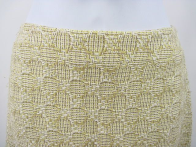 BANANA REPUBLIC Yellow Tweed Straight Skirt Sz 2  