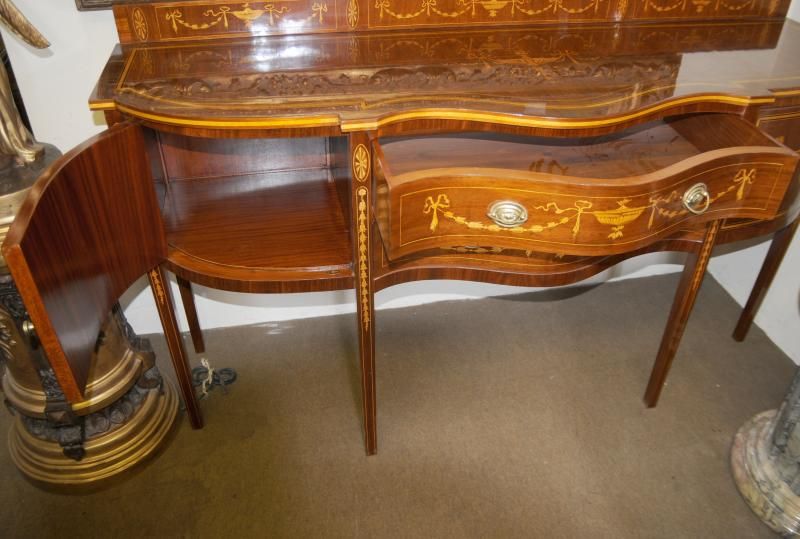 Sheraton Mahogany Sideboard Buffet Server Inlay  