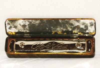 Vintage Opera Harmonica Original Tin Lithograph Case  