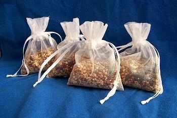 100 Wedding Birdseed Filled Organza Bag Throws Sachet  