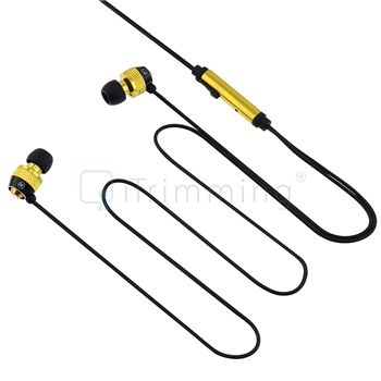 new generic universal 3 5mm in ear stereo headset w on off mic gold 
