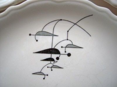   Syracuse Restaurant Plates   Rare Mobile Pattern mid century eames