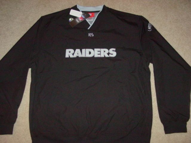 NFL Oakland RAIDERS Athletics Warm Up Jacket sz. LARGE  