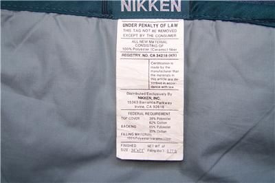 NIKKEN Kenko Travel Pad/Blanket Magnetic w/bag EUC~  