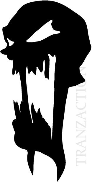 new wicked skull design ~ decal sticker for truck car  