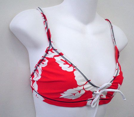 TOMMY HILFIGER Orange Bikini Top Swimwear L Cup B  