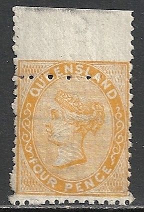 Queensland stamps 1879 SG 131 Misperforation MNH F/VF  