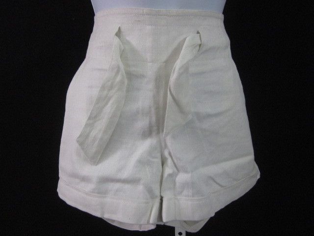 NWT SUNNER Ivory Linen Drawstring Shorts Size 0  