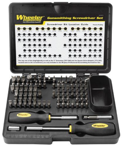 Wheeler 89 Piece Deluxe Gunsmithing Screwdriver Set 661120621942 