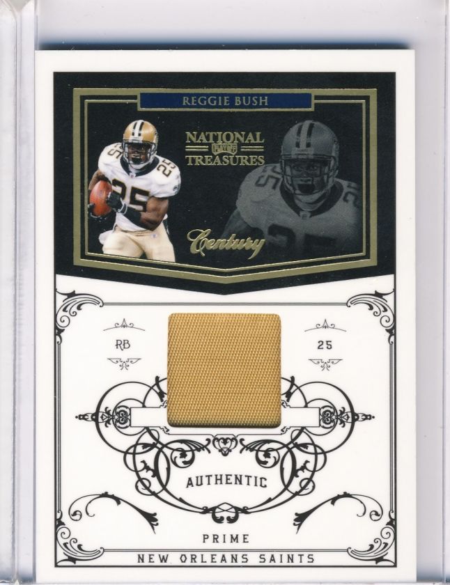 Reggie Bush 2010 National Treasures Football Century Prime Patch Card 