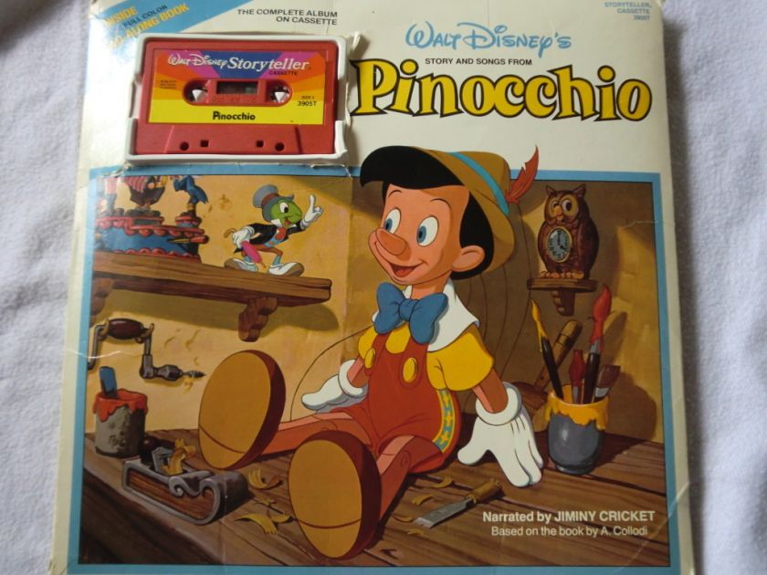 1978 WALT DISNEY PINOCCHIO CASSETTE TAPE STORYTELLER  