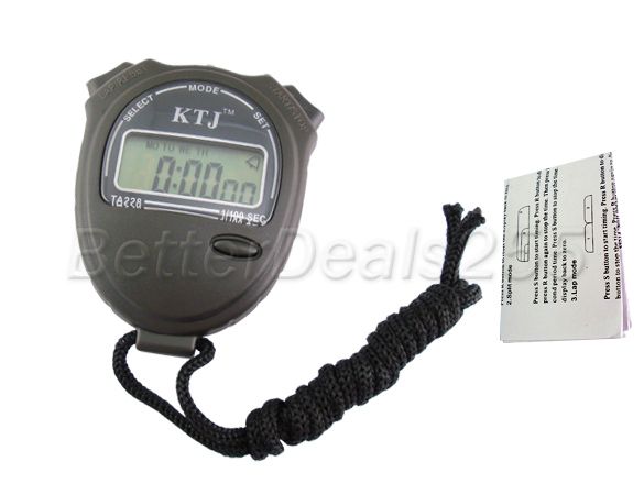 Chronograph Digital Timer Stopwatch Sport Counter NEW  