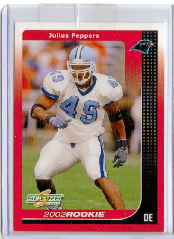 2002 Score #297 Julius Peppers Rookie RC Carolina Panthers Chicago 