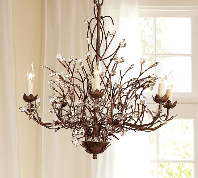 New~Pottery Barn Camilla 6 Arm Chandelier  