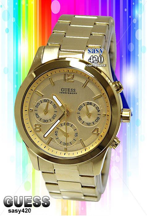 GUESS u13578L1 Chrono Goldtone Stainless Steel Bracelet  