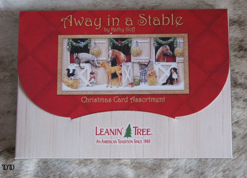 LEANIN TREE AWAY IN A STABLE CHRISTMAS CARDS  