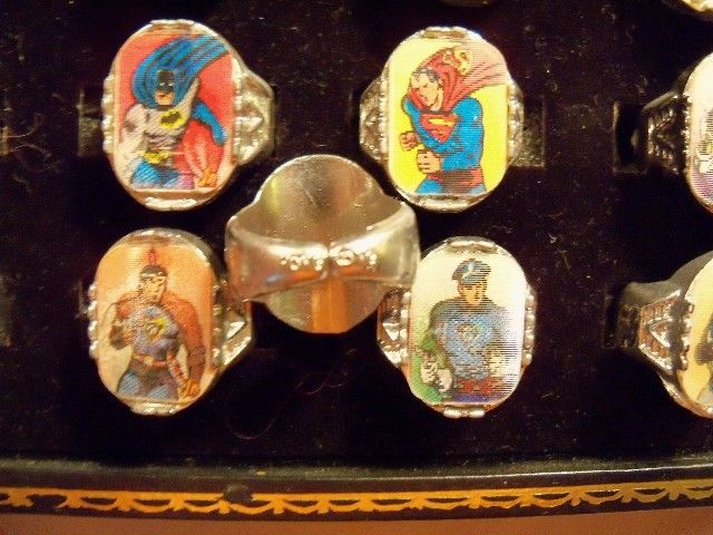 Vintage Captain Action Vari Vue Flicker Ring Complete Set Ideal, 13 