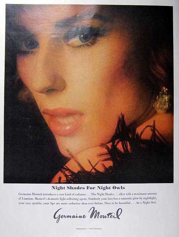 1967 Germaine Monteil eye shades for night owls AD  